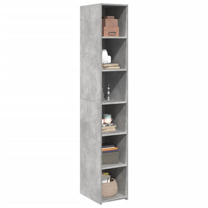 Credenza Grigio Cemento 30x41x185 cm in Legno Multistrato