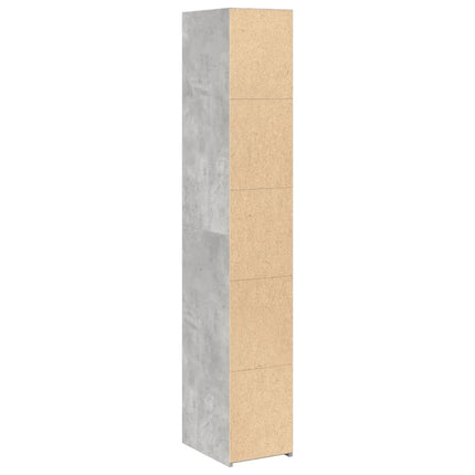 Credenza Grigio Cemento 30x41x185 cm in Legno Multistrato