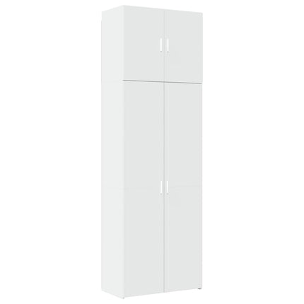 Credenza Bianca 80x42,5x249 cm in Legno Multistrato