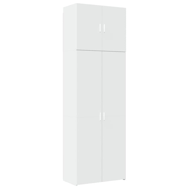 Credenza Bianca 80x42,5x249 cm in Legno Multistrato
