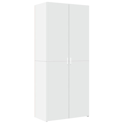Credenza Bianca 80x42,5x249 cm in Legno Multistrato