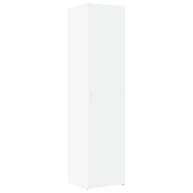 Credenza Bianca 45x42,5x185 cm in Legno Multistrato