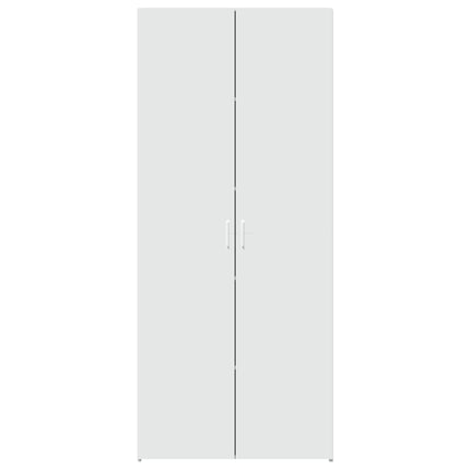 Credenza Bianca 80x42,5x185 cm in Legno Multistrato