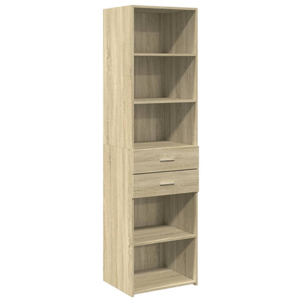Credenza Rovere Sonoma 50x42,5x185 cm in Legno Multistrato