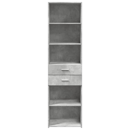 Credenza Grigio Cemento 50x42,5x185 cm in Legno Multistrato