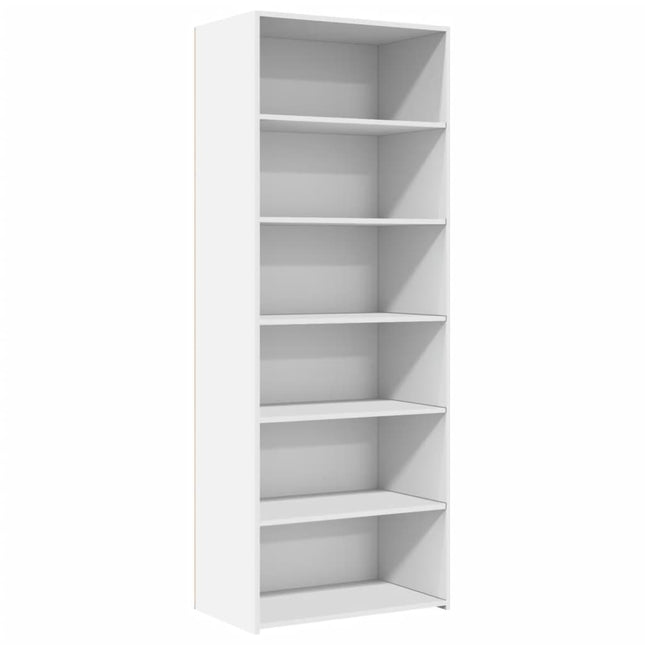 Credenza Bianca 70x41x185 cm in Legno Multistrato