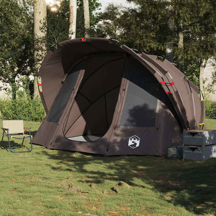 Tenda da Pesca per 5 Persone Marrone Impermeabile