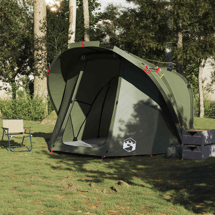 Tenda da Pesca per 4 Persone Verde Oliva Impermeabile