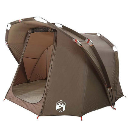Tenda da Pesca per 4 Persone Marrone Impermeabile
