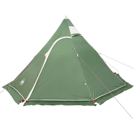 Tenda da Campeggio Tipi per 5 Persone Verde Impermeabile