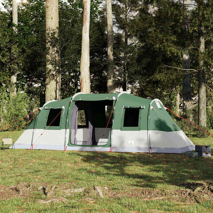 Tenda Familiare a Tunnel per 6 Persone Verde Impermeabile