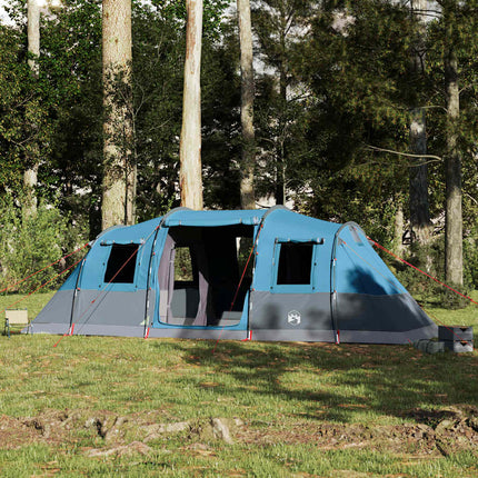 Tenda Familiare a Tunnel per 6 Persone Blu Impermeabile