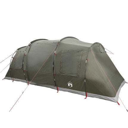 Tenda Familiare a Tunnel per 6 Persone Verde Oliva Impermeabile