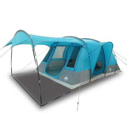 Tenda da Campeggio a Tunnel per 5 Persone Blu Impermeabile