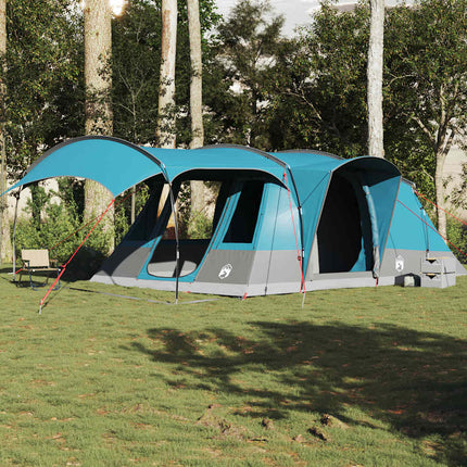 Tenda da Campeggio a Tunnel per 5 Persone Blu Impermeabile