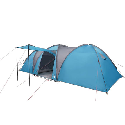 Tenda da Campeggio a Cupola per 8 Persone Blu Impermeabile