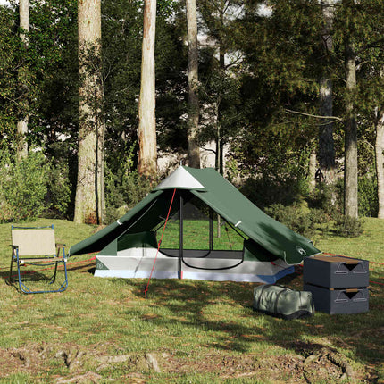 Tenda da Campeggio per 2 Persone Verde Impermeabile