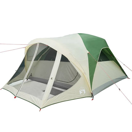 Tenda Familiare a Tunnel per 6 Persone Verde Impermeabile