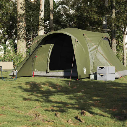 Tenda Familiare a Cupola 6 Persone Verde Oliva Impermeabile