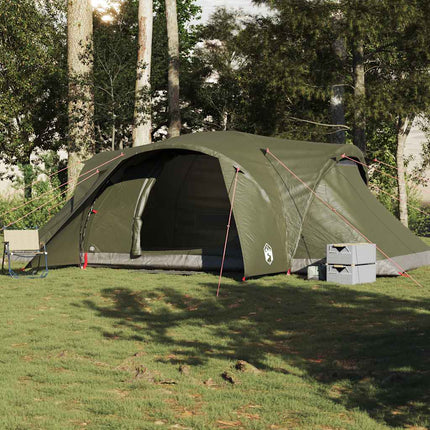 Tenda Familiare a Cupola 6 Persone Verde Oliva Impermeabile