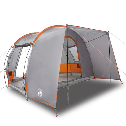 Tenda da Campeggio 2 Persone Grigio e Arancione Impermeabile
