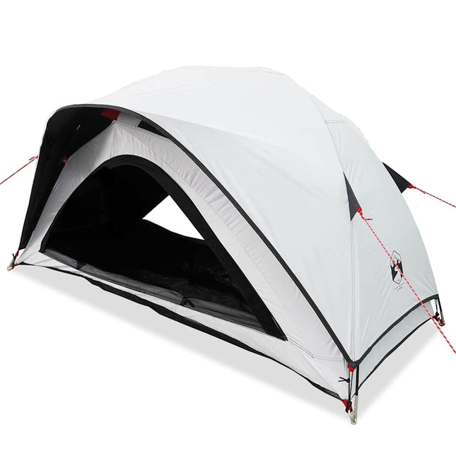Tenda Campeggio 1 Persone Bianca Tessuto Oscurante Impermeabile