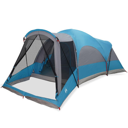 Tenda Familiare a Tunnel per 8 Persone Blu Impermeabile
