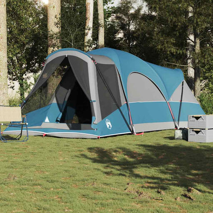 Tenda Familiare a Tunnel per 8 Persone Blu Impermeabile