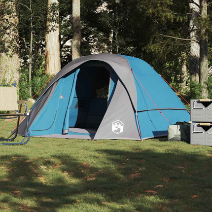 Tenda Familiare Cabina per 6 Persone Blu Impermeabile