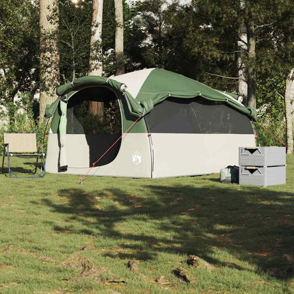 Tenda Familiare a Tunnel per 6 Persone Verde Impermeabile