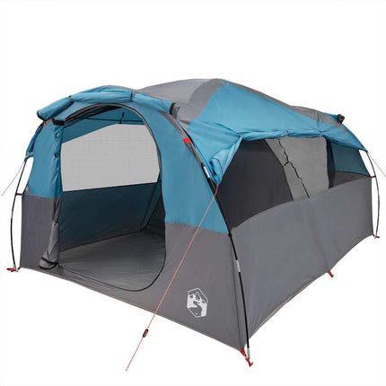 Tenda Familiare a Tunnel per 6 Persone Blu Impermeabile