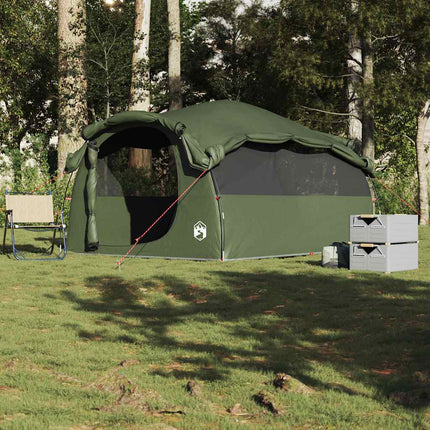 Tenda Familiare a Tunnel per 6 Persone Verde Oliva Impermeabile