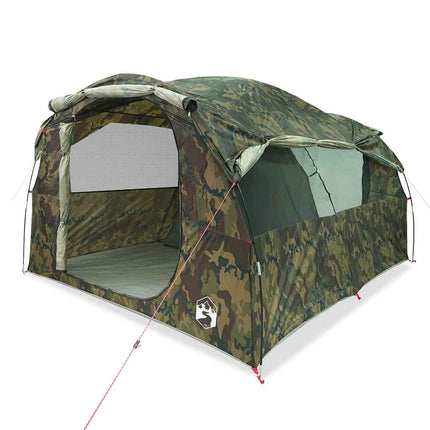 Tenda Familiare a Tunnel per 6 Persone Mimetica Impermeabile