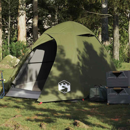Tenda da Campeggio a Cupola 2 Persone Verde Oliva Impermeabile