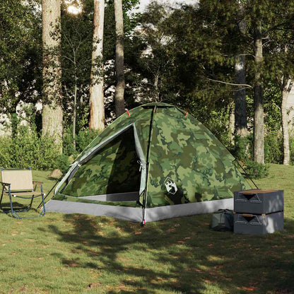 Tenda da Campeggio a Cupola 4 Persone Mimetica Impermeabile