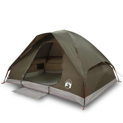 Tenda da Campeggio a Cupola per 2 Persone Marrone Impermeabile
