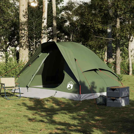 Tenda da Campeggio a Cupola 4 Persone Verde Oliva Impermeabile