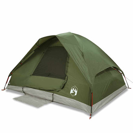Tenda Familiare a Cupola 6 Persone Verde Oliva Impermeabile