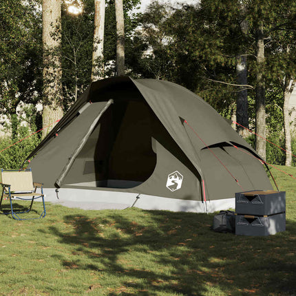 Tenda da Campeggio a Cupola per 6 Persone Marrone Impermeabile