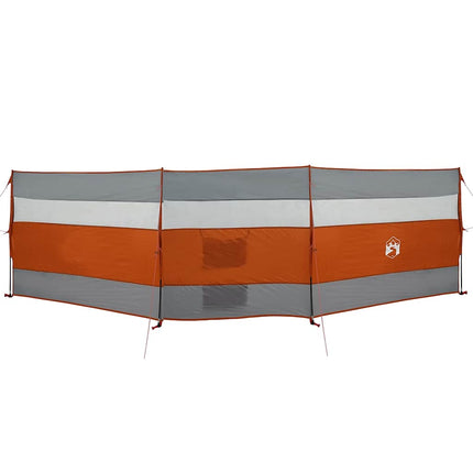 Frangivento Campeggio Grigio Arancione 508x130 cm Impermeabile