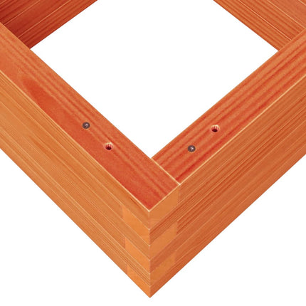 Fioriera Giardino Marrone Cera 40x40x23 cm Legno Massello Pino