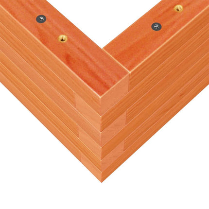 Fioriera Giardino Marrone Cera 110x40x23 cm Legno Massello Pino
