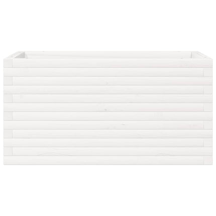 Fioriera da Giardino Bianca 90x40x45,5cm Legno Massello di Pino