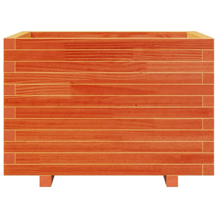 Fioriera Giardino Marrone Cera 70x70x49,5cm Legno Massello Pino