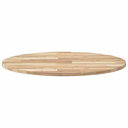 Piano Tavolo Rotondo Ã˜80x2 cm in Legno Massello di Acacia