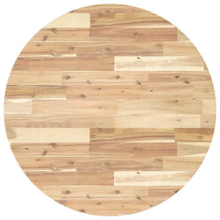 Piano Tavolo Rotondo ÃƒËœ80x4 cm in Legno Massello di Acacia
