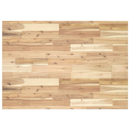 Piano Tavolo Rettangolare 80x70x2cm in Legno Massello di Acacia