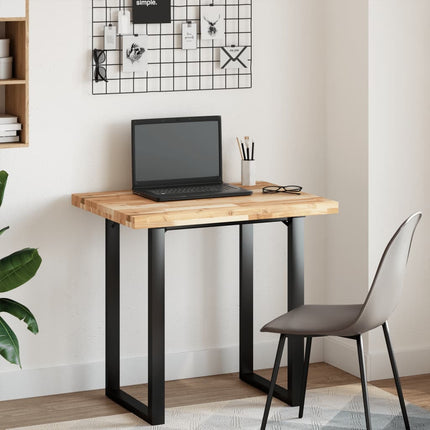 Piano Tavolo Rettangolare 100x60x4 cm Legno Massello di Acacia