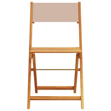 Set da Pranzo da Giardino 5 pz Tortora Tessuto e Legno Massello