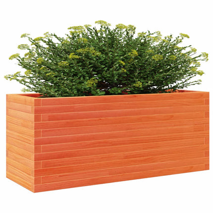 Fioriera Giardino Marrone Cera 110x40x46 cm Legno Massello Pino